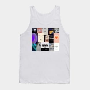 999 angel number aesthetic collage Tank Top
